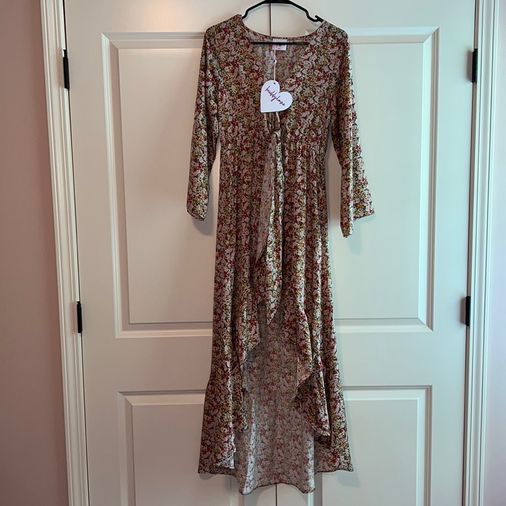 Buddy Love Floral High-Low Lined Maxi Dress NWT Size M